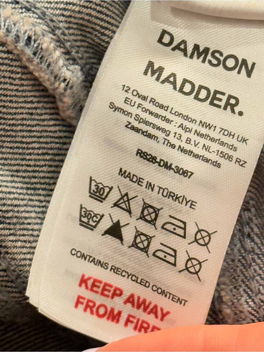 Damson Madder Neve Embroidered High-Rise Straight-Leg Jeans Size 12 - Picture 11 of 16